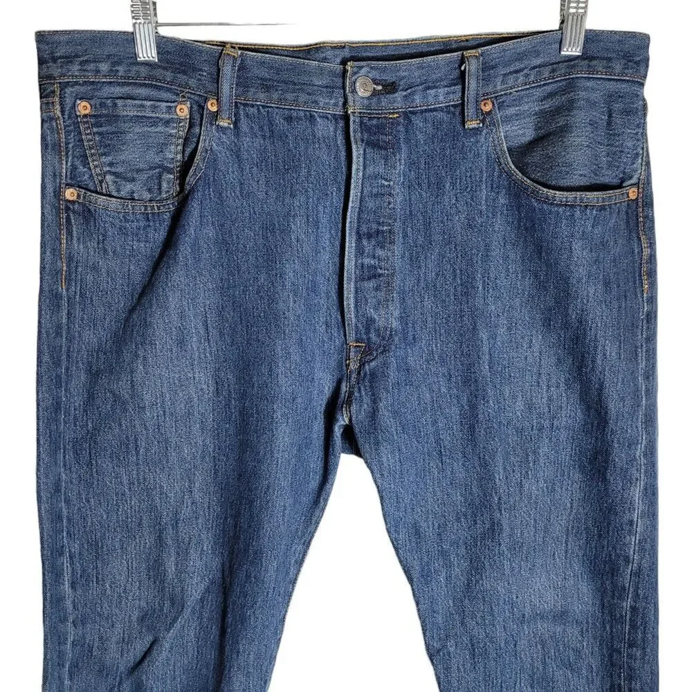 Levi's‎ Men's 501 Original Fit Straight Leg Button Fly Blue Jeans Size 38 X 30